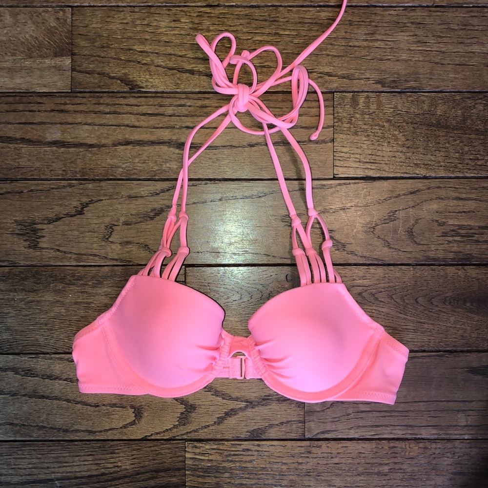 Aerie Coral Bikini Top